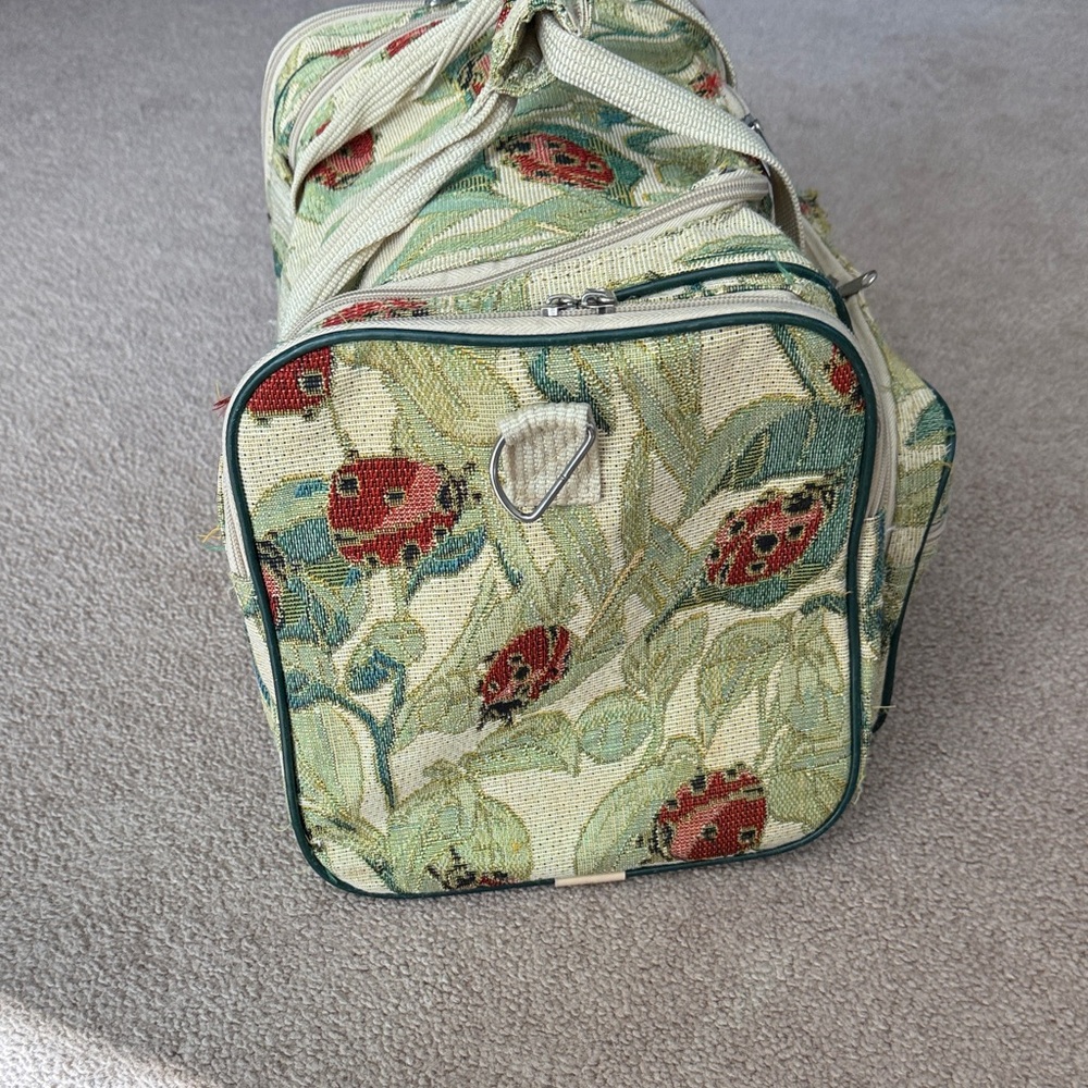 Ladybug Patterned Travel Weekender Bag/Tote - Picture 6 of 16